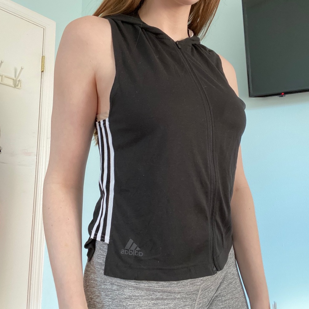 ADIDAS Zip Up Sleeveless Top